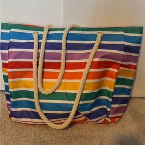 Colorful Striped Tote Bag